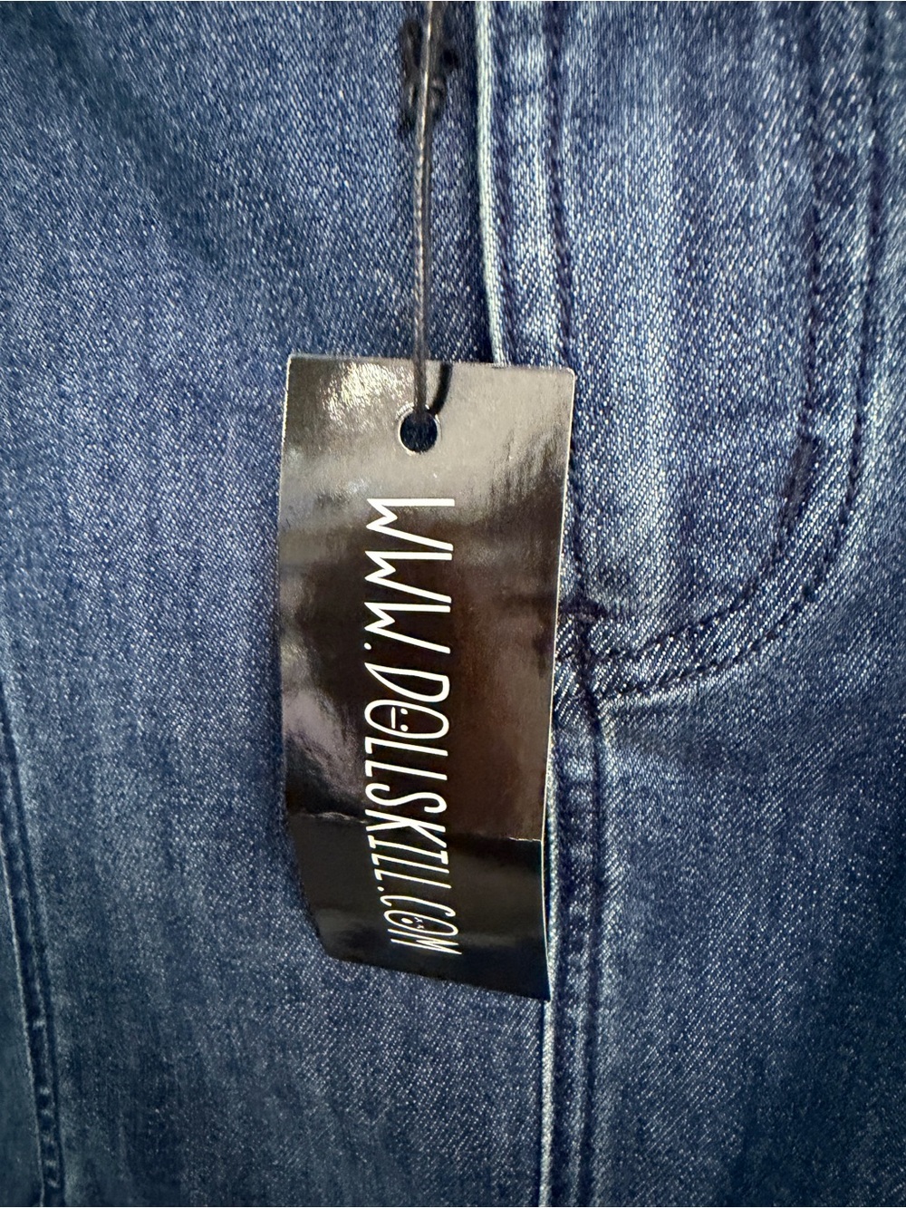 Current Mood dip dye denim maxi skirt Dolls Kill mermaid hem stretch XXL - Picture 5 of 5